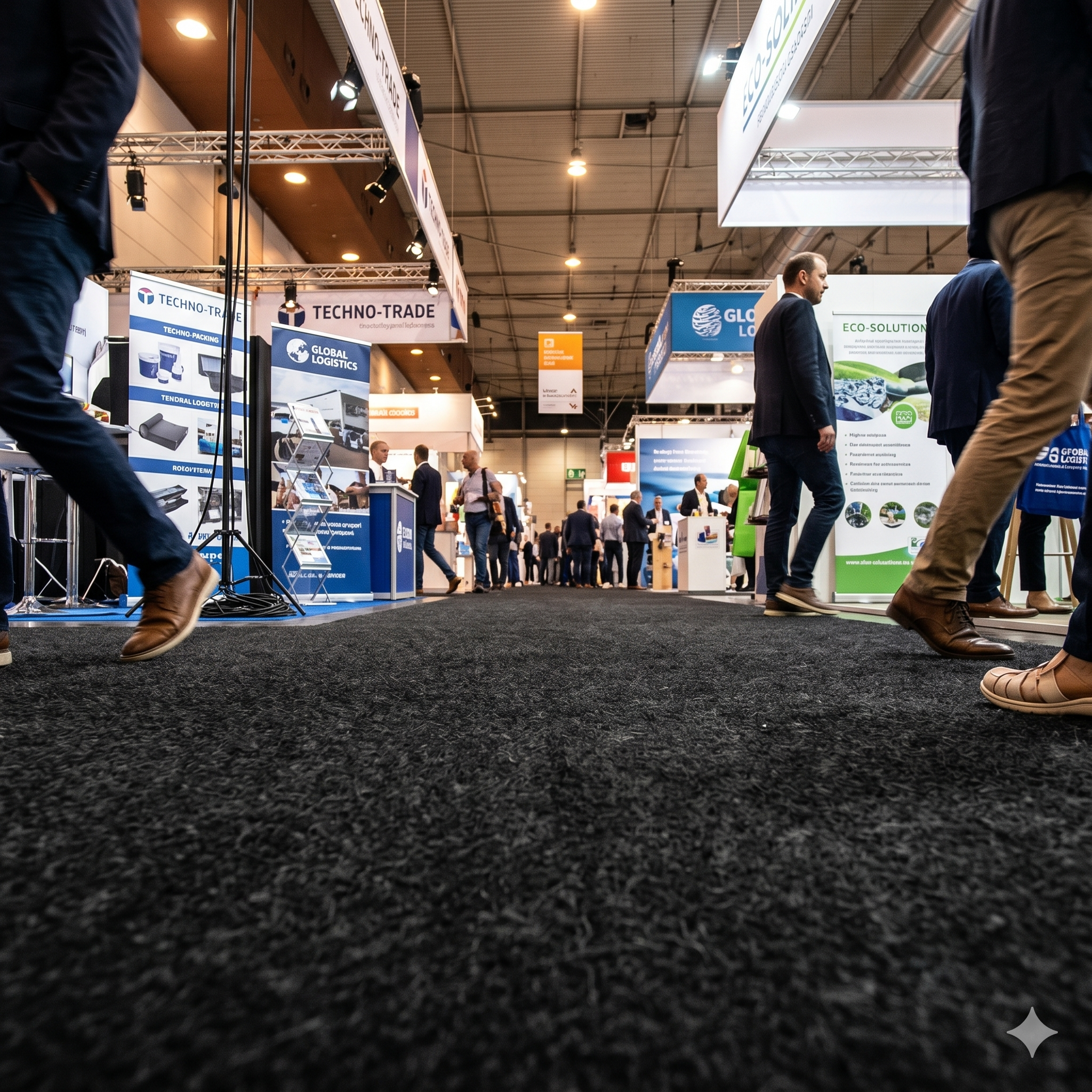 Carpete com resina: como usar em eventos, stands e espaços temporários